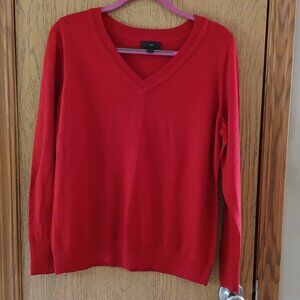Worthington Red V Neck Sweater Size 1X